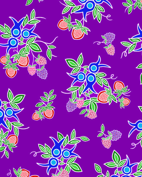 13_Moons_Berry_Fast_by_Tamara_Malcolm TM-0001-Purple Indigenous fabrics by Itex Designs