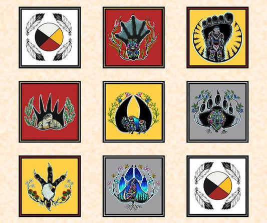 7_Grandfathers_by_Jessica_Somers JS-0004DP-Lt. Orange Indigenous fabrics by Itex Designs