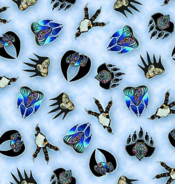 7_Grandfathers_by_Jessica_Somers JS-0005D-Blue Indigenous fabrics by Itex Designs