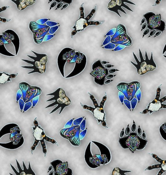 7_Grandfathers_by_Jessica_Somers JS-0005D-Grey Indigenous fabrics by Itex Designs