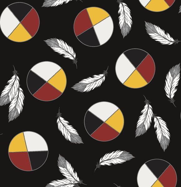 7_Grandfathers_by_Jessica_Somers JS-0007D-Black Indigenous fabrics by Itex Designs