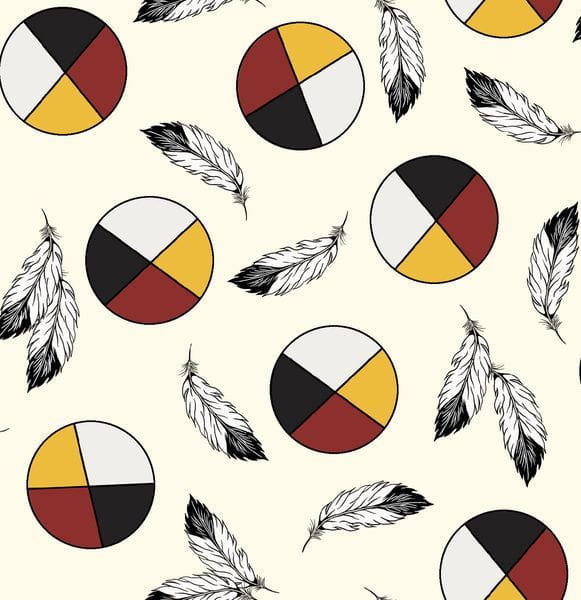 7_Grandfathers_by_Jessica_Somers JS-0007D-Cream Indigenous fabrics by Itex Designs