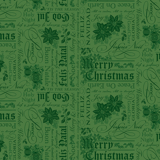 poinsettias-at-christmas-by-riley-blake- C17632-GREEN is Available at International Textiles Ltd in Canada