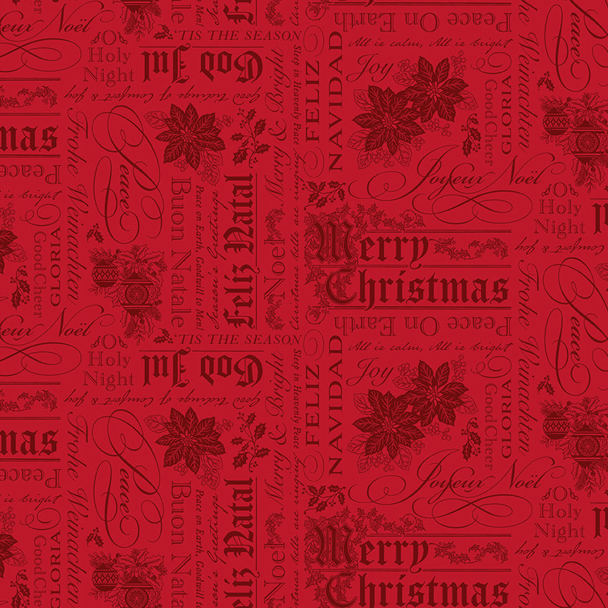 poinsettias-at-christmas-by-riley-blake- C17632-RED is Available at International Textiles Ltd in Canada
