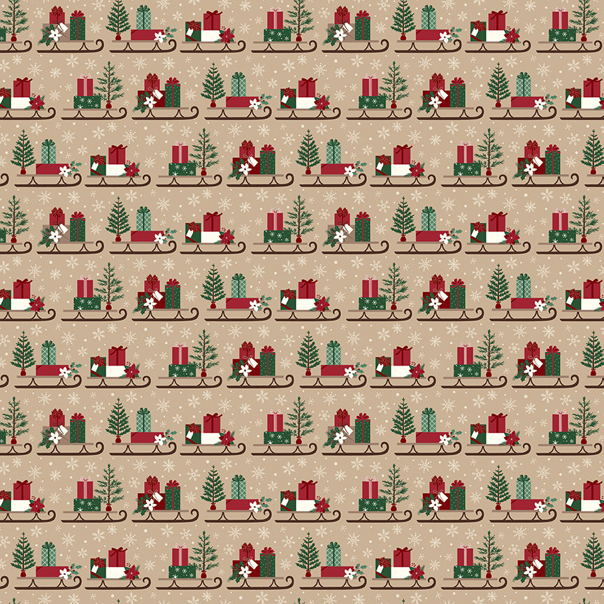 christmas-time-by-riley-blake- C17822-TAN is Available at International Textiles Ltd in Canada