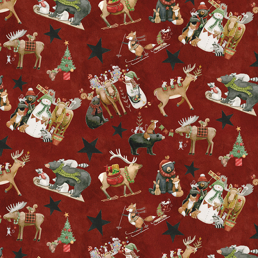 northern-christmas-by-riley-blake- C17830-RED is Available at International Textiles Ltd in Canada