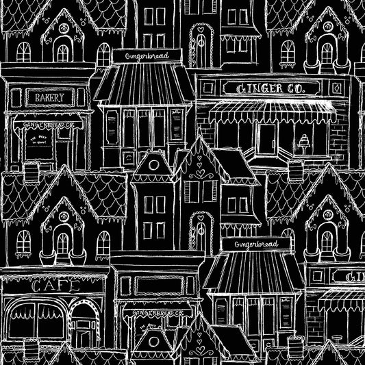 gingerbread-by-riley-blake- C17843-BLACK is Available at International Textiles Ltd in Canada