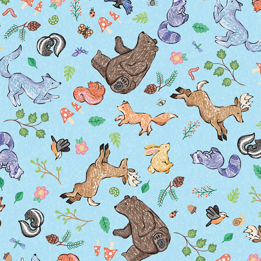 colorful-critters-by-riley-blake- C17910-BLUE is Available at International Textiles Ltd in Canada