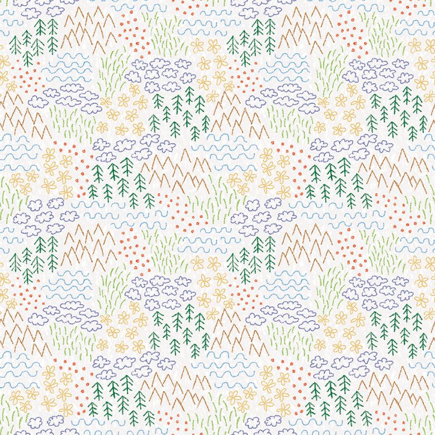 colorful-critters-by-riley-blake- C17912-WHITE is Available at International Textiles Ltd in Canada