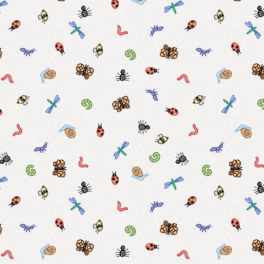 colorful-critters-by-riley-blake- C17914-WHITE is Available at International Textiles Ltd in Canada