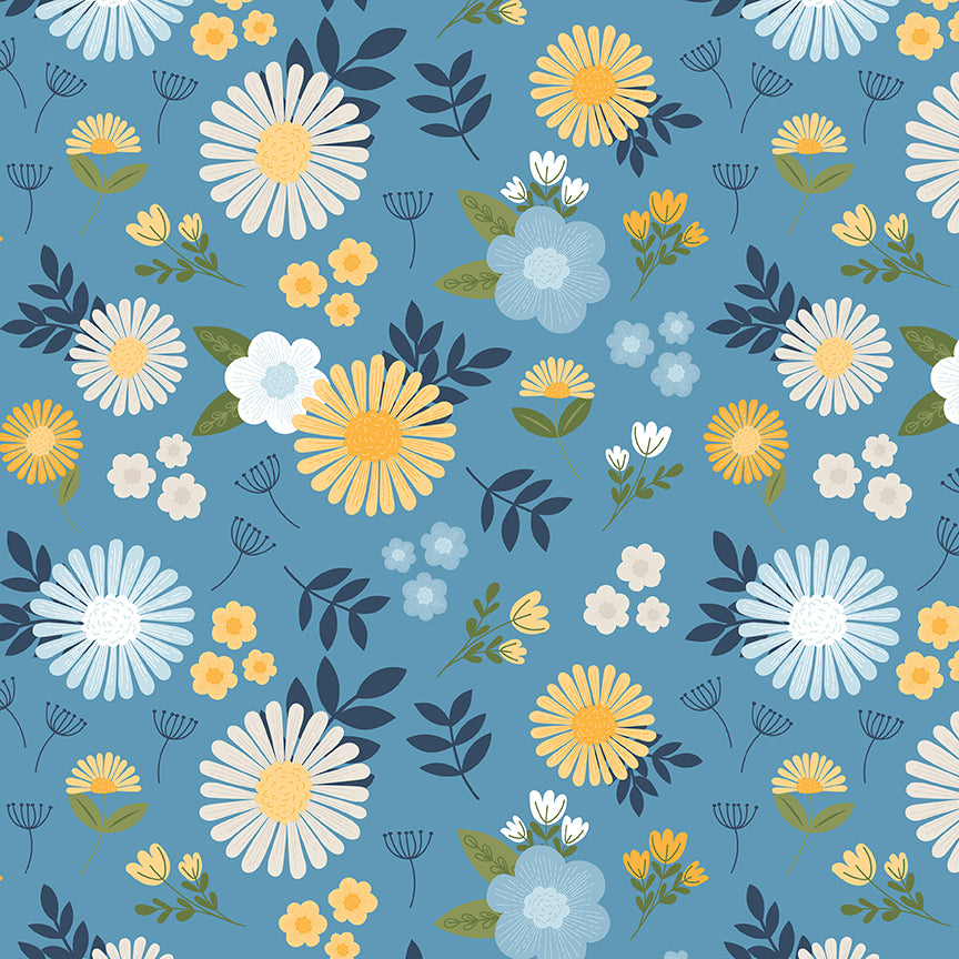 sunshine-&-dandelions-by-riley-blake- C17920-BLUE is Available at International Textiles Ltd in Canada