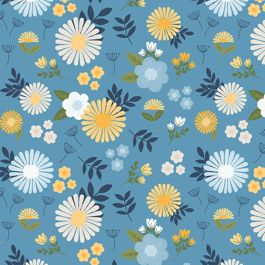 sunshine-&-dandelions-by-riley-blake- C17920-BLUE is Available at International Textiles Ltd in Canada