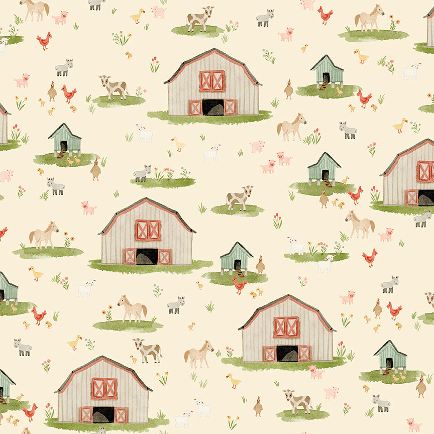 lil'-farm-friends-by-riley-blake- C17940-CREAM is Available at International Textiles Ltd in Canada