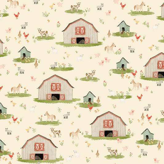 lil'-farm-friends-by-riley-blake- C17940-CREAM is Available at International Textiles Ltd in Canada