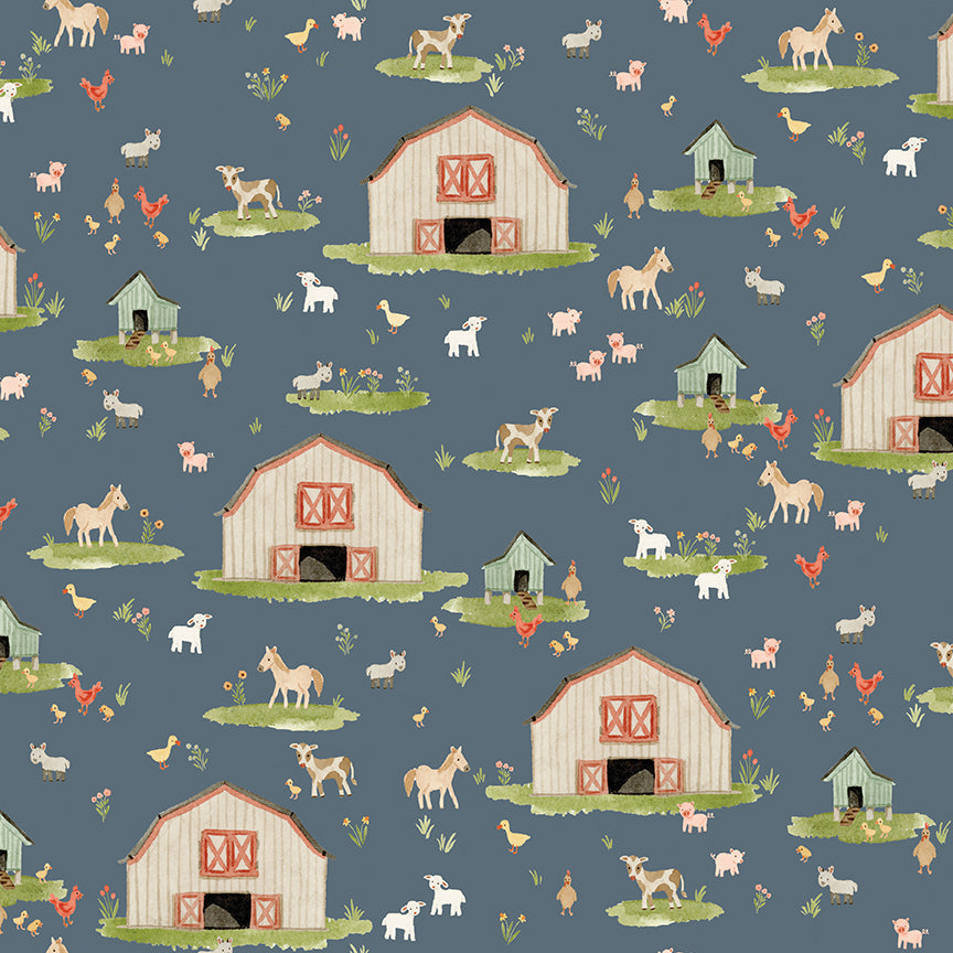 lil'-farm-friends-by-riley-blake- C17940-THUNDER is Available at International Textiles Ltd in Canada