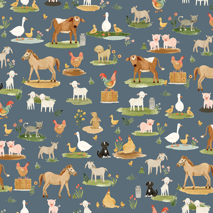 lil'-farm-friends-by-riley-blake- C17941-THUNDER is Available at International Textiles Ltd in Canada