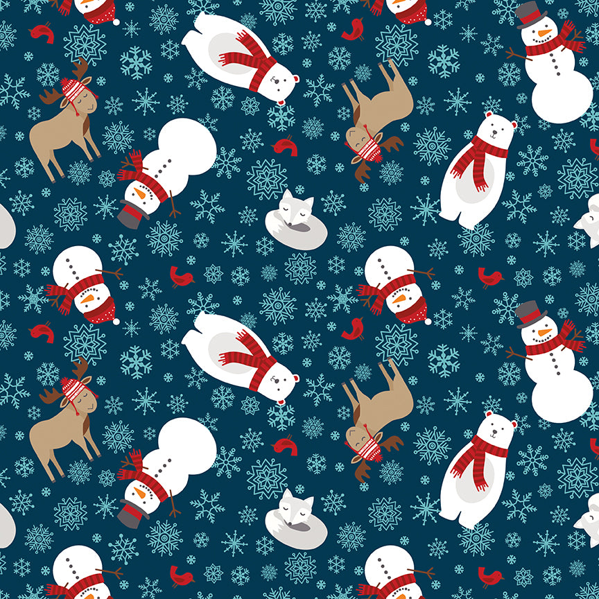 a-perfect-winter-by-riley-blake- C17990-NAVY is Available at International Textiles Ltd in Canada