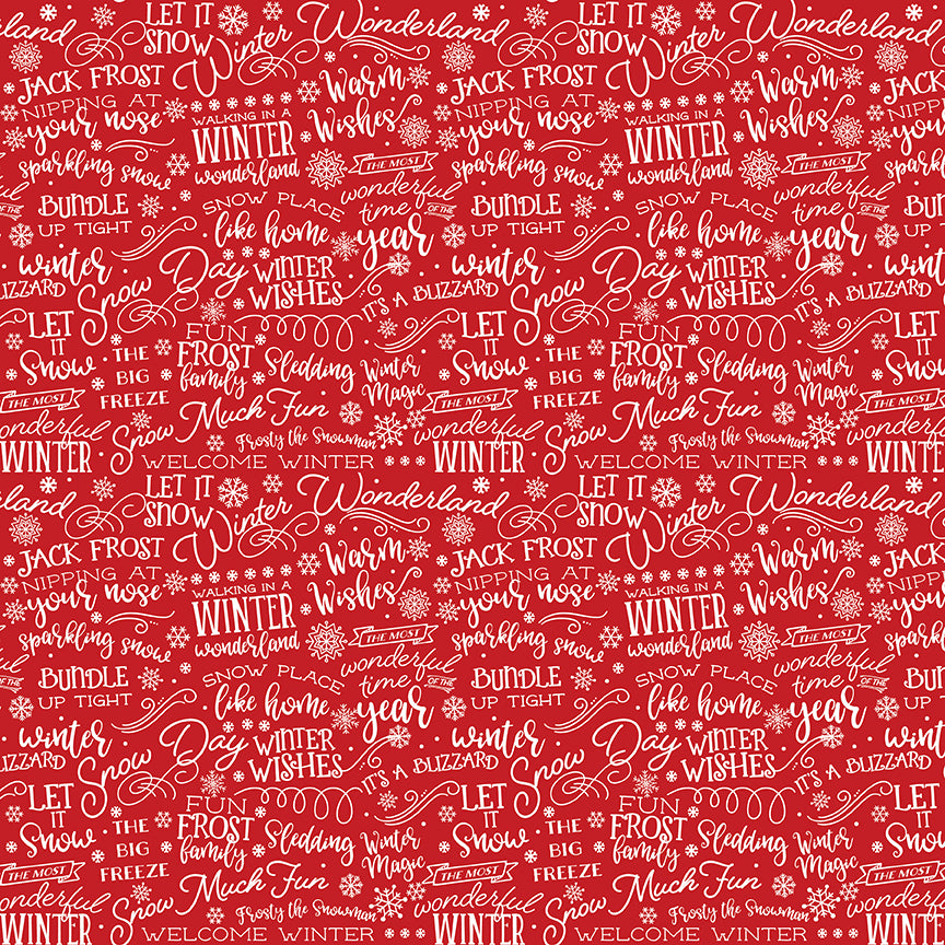 a-perfect-winter-by-riley-blake- C17993-RED is Available at International Textiles Ltd in Canada