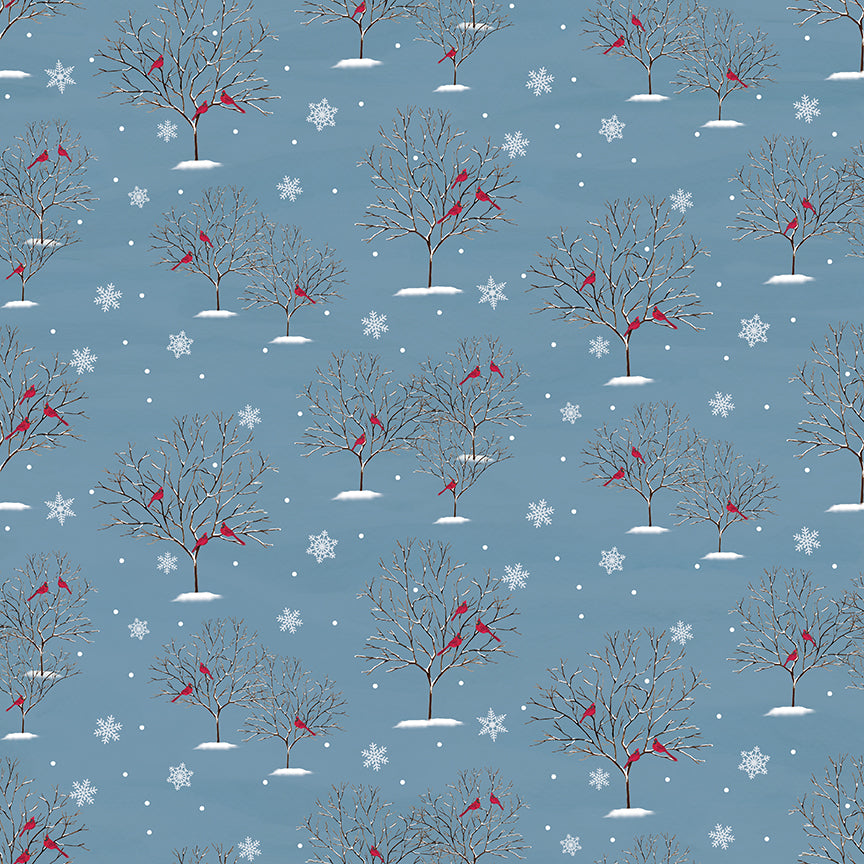 covered-bridges-in-winter-by-riley-blake- C18001-BLUE is Available at International Textiles Ltd in Canada