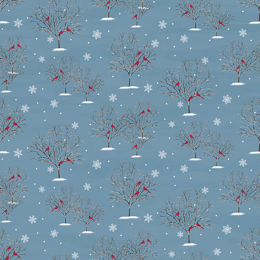 covered-bridges-in-winter-by-riley-blake- C18001-BLUE is Available at International Textiles Ltd in Canada