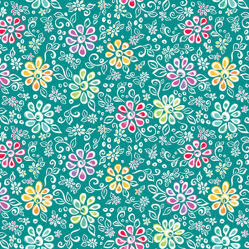 chasing-rainbows-by-riley-blake- C18010-TEAL is Available at International Textiles Ltd in Canada