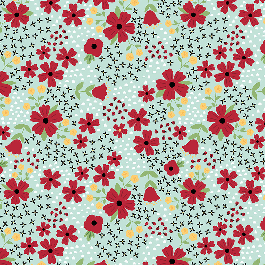 little-ladybug-by-riley-blake- C18030-BLUE is Available at International Textiles Ltd in Canada
