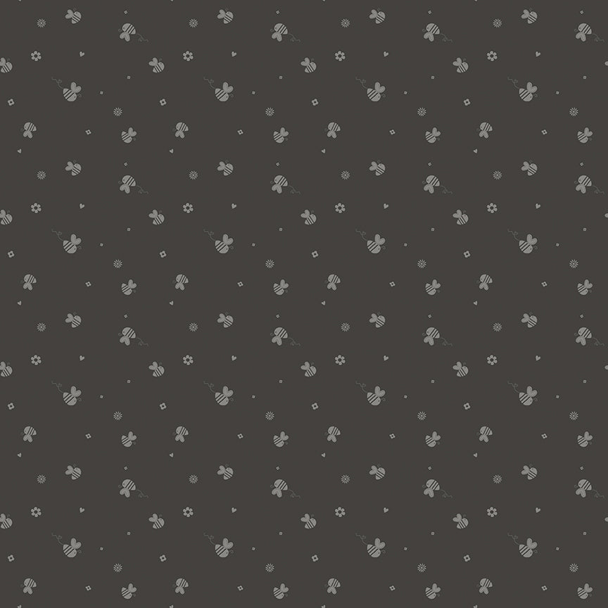 Bees-and-Blossoms C18434-CHARCOAL Riley Blake Canada wholesale at International Textiles Ltd. 