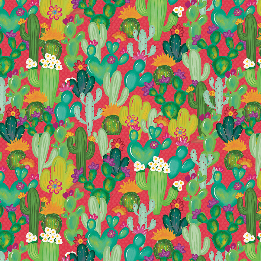Cacti-&-Charm C18450-RED Riley Blake Canada wholesale at International Textiles Ltd. 
