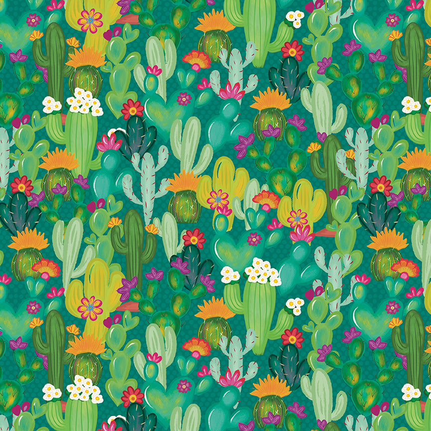 Cacti-&-Charm C18450-TEAL Riley Blake Canada wholesale at International Textiles Ltd. 