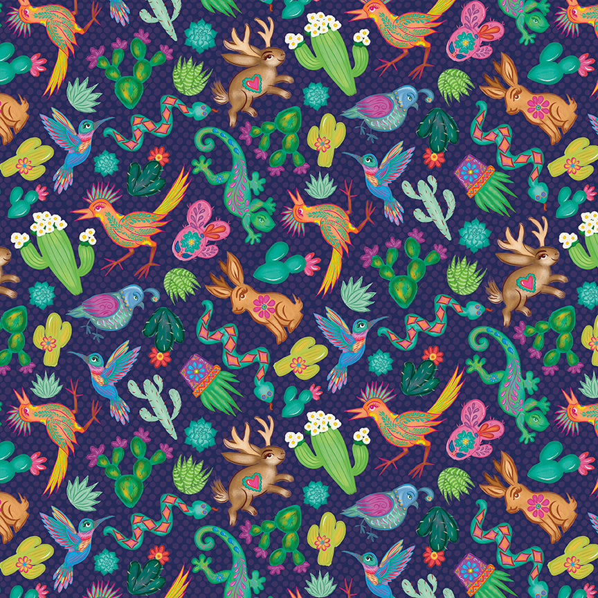 Cacti-&-Charm C18451-EGGPLANT Riley Blake Canada wholesale at International Textiles Ltd. 