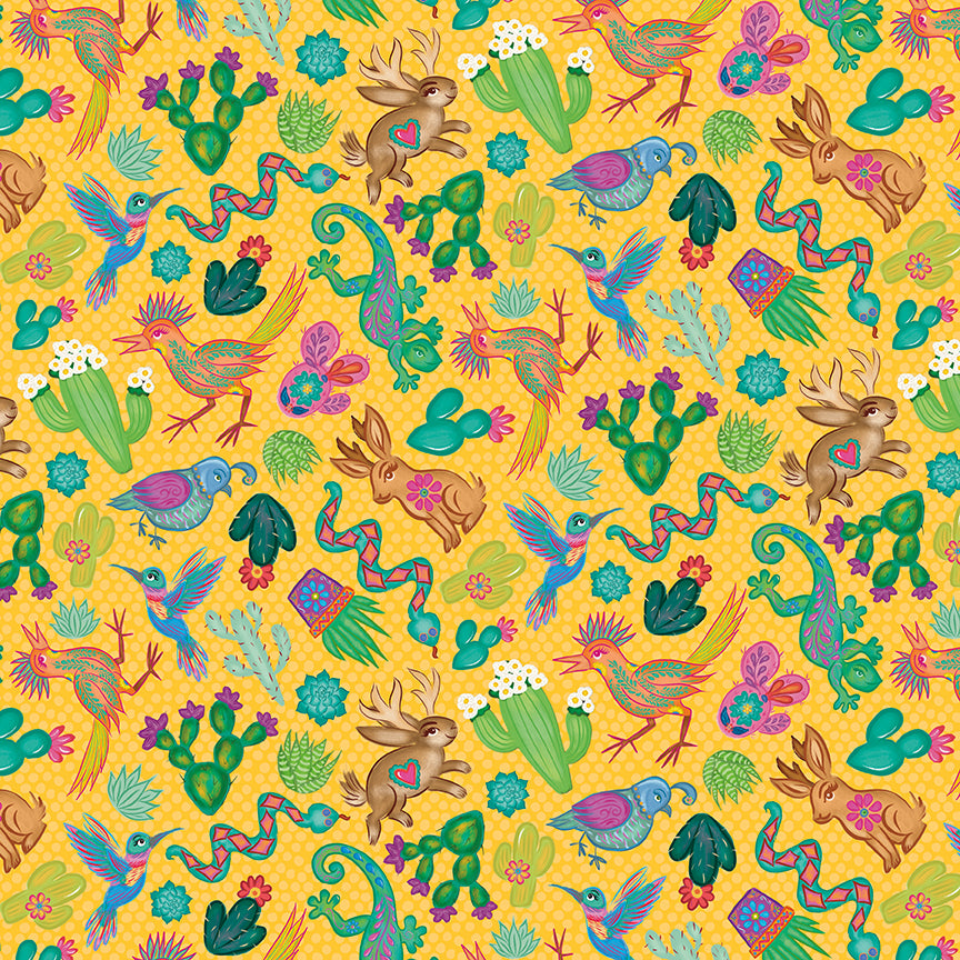 Cacti-&-Charm C18451-YELLOW Riley Blake Canada wholesale at International Textiles Ltd. 
