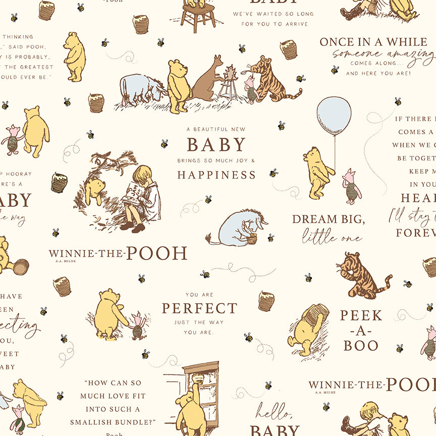 Winnie-the-Pooh-Baby C18590-CREAM Riley Blake Canada wholesale at International Textiles Ltd. 