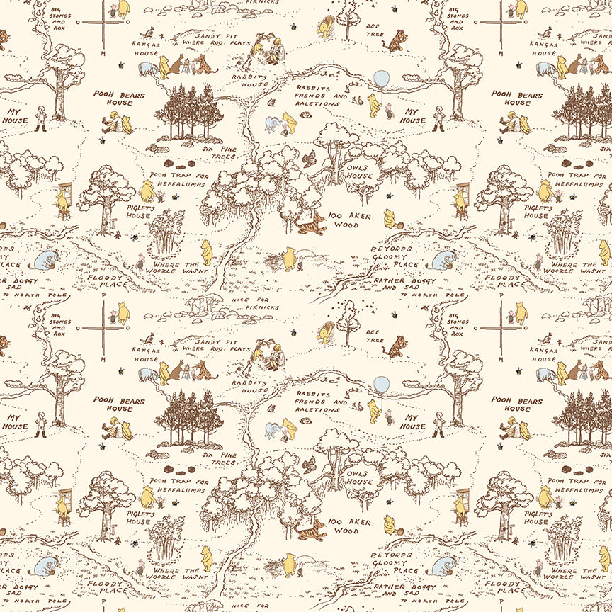 Winnie-the-Pooh-Baby C18592-CREAM Riley Blake Canada wholesale at International Textiles Ltd. 