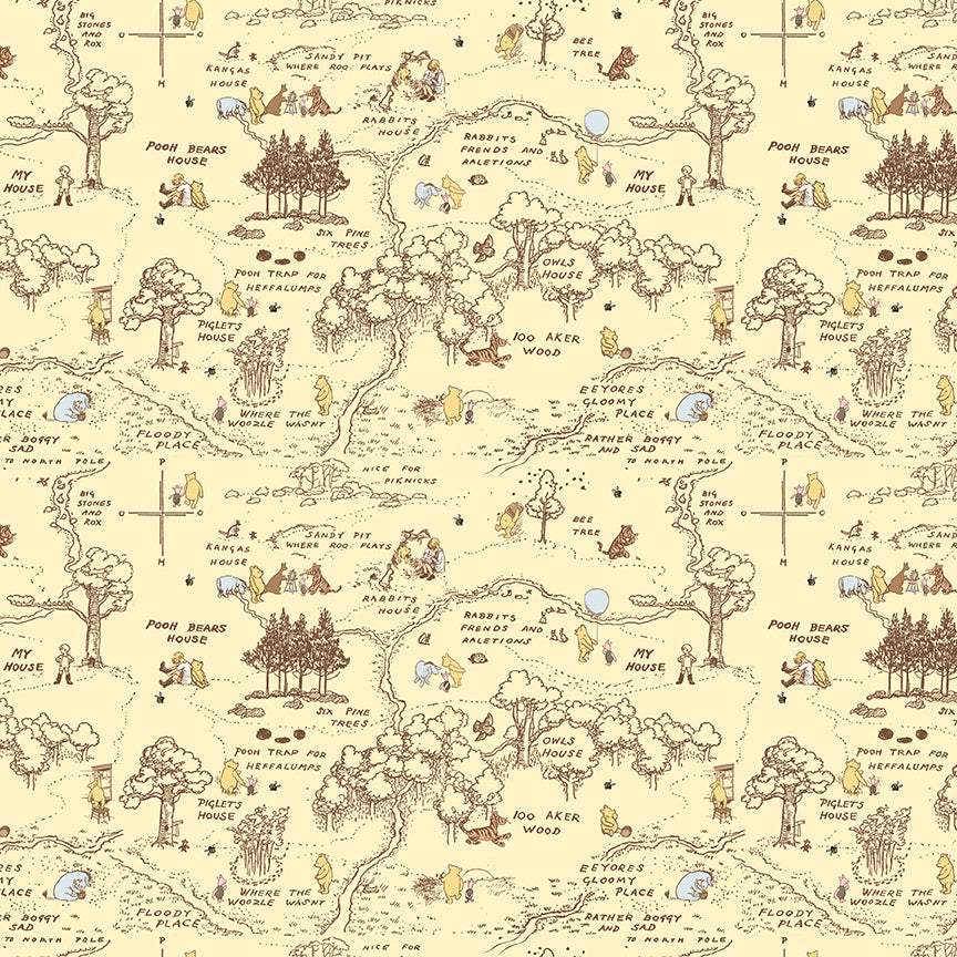 Winnie-the-Pooh-Baby C18592-YELLOW Riley Blake Canada wholesale at International Textiles Ltd. 