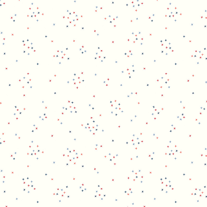 Scattered-A-Cross C375-PATRIOTIC Riley Blake Canada wholesale at International Textiles Ltd. 