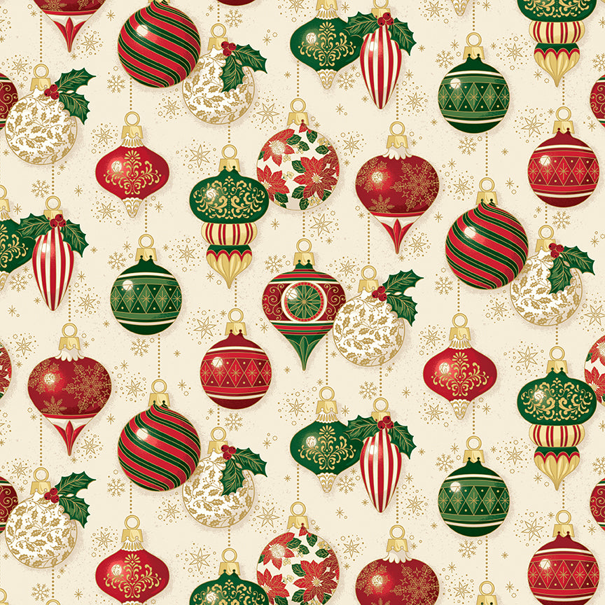 poinsettias-at-christmas-by-riley-blake- CF17631-CREAM is Available at International Textiles Ltd in Canada