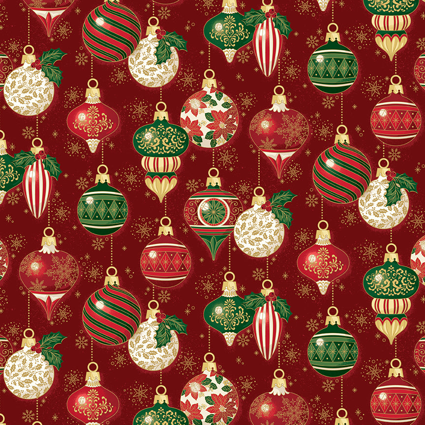 poinsettias-at-christmas-by-riley-blake- CF17631-RED is Available at International Textiles Ltd in Canada