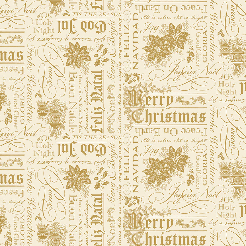 poinsettias-at-christmas-by-riley-blake- CF17632-CREAM is Available at International Textiles Ltd in Canada