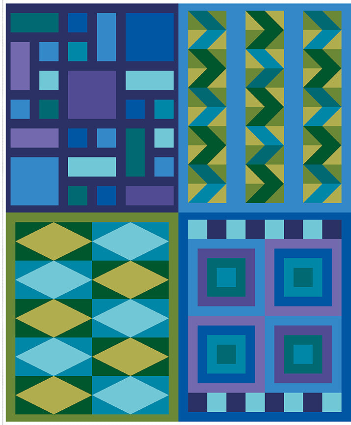 Quilt-in-Color P18510-SEAGLASS Riley Blake Canada wholesale at International Textiles Ltd. 