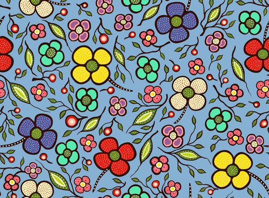 Abundance - Native Floral Satin by Audrey Armstrong