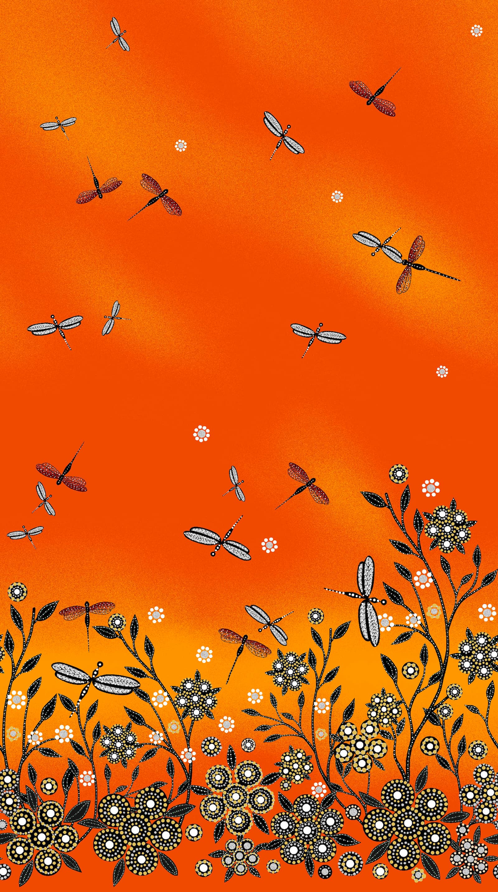 All_Children_Matter_by_Betty_Albert BA-00015M-Orange Indigenous fabrics by Itex Designs