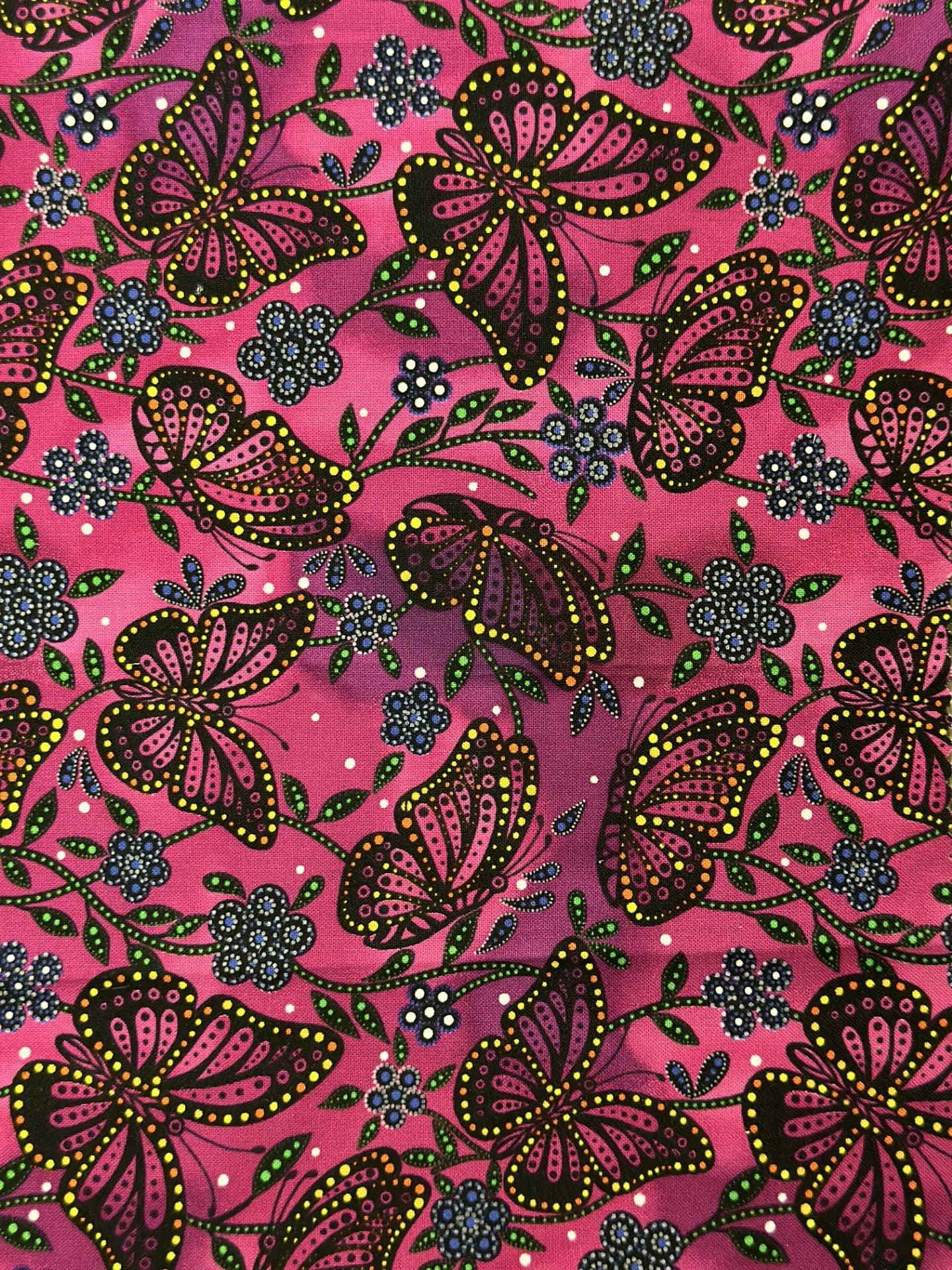 Butterflies_by_Betty_Albert BA-0003-Pink Indigenous fabrics by Itex Designs