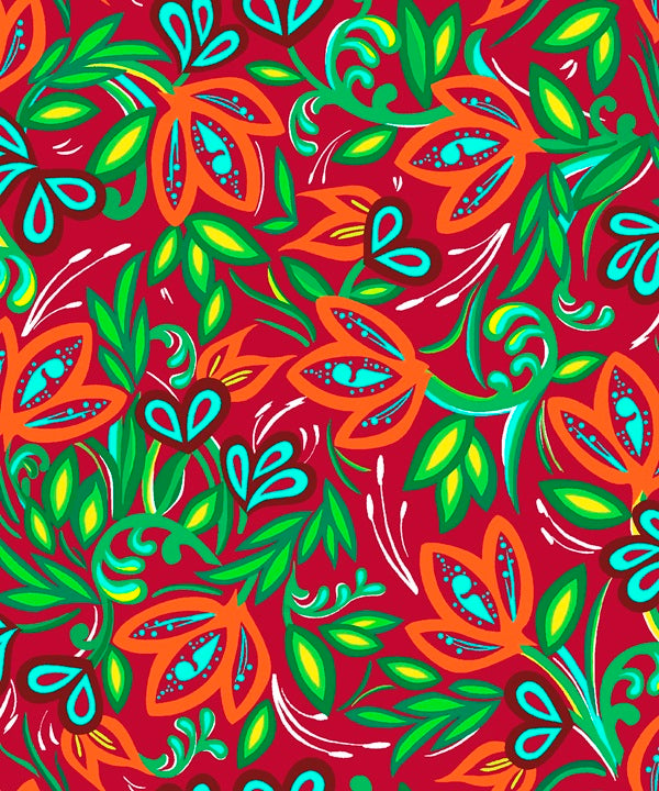 Echoes_of_the_Moon_by_Karen_Erickson KE-0007D-Red Indigenous fabrics by Itex Designs