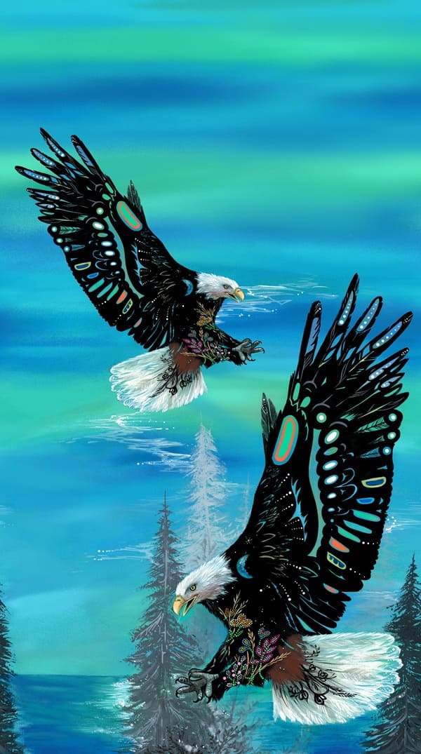 Free_Spirit_by_Karen_Erickson KE-0002D-Blue Indigenous fabrics by Itex Designs