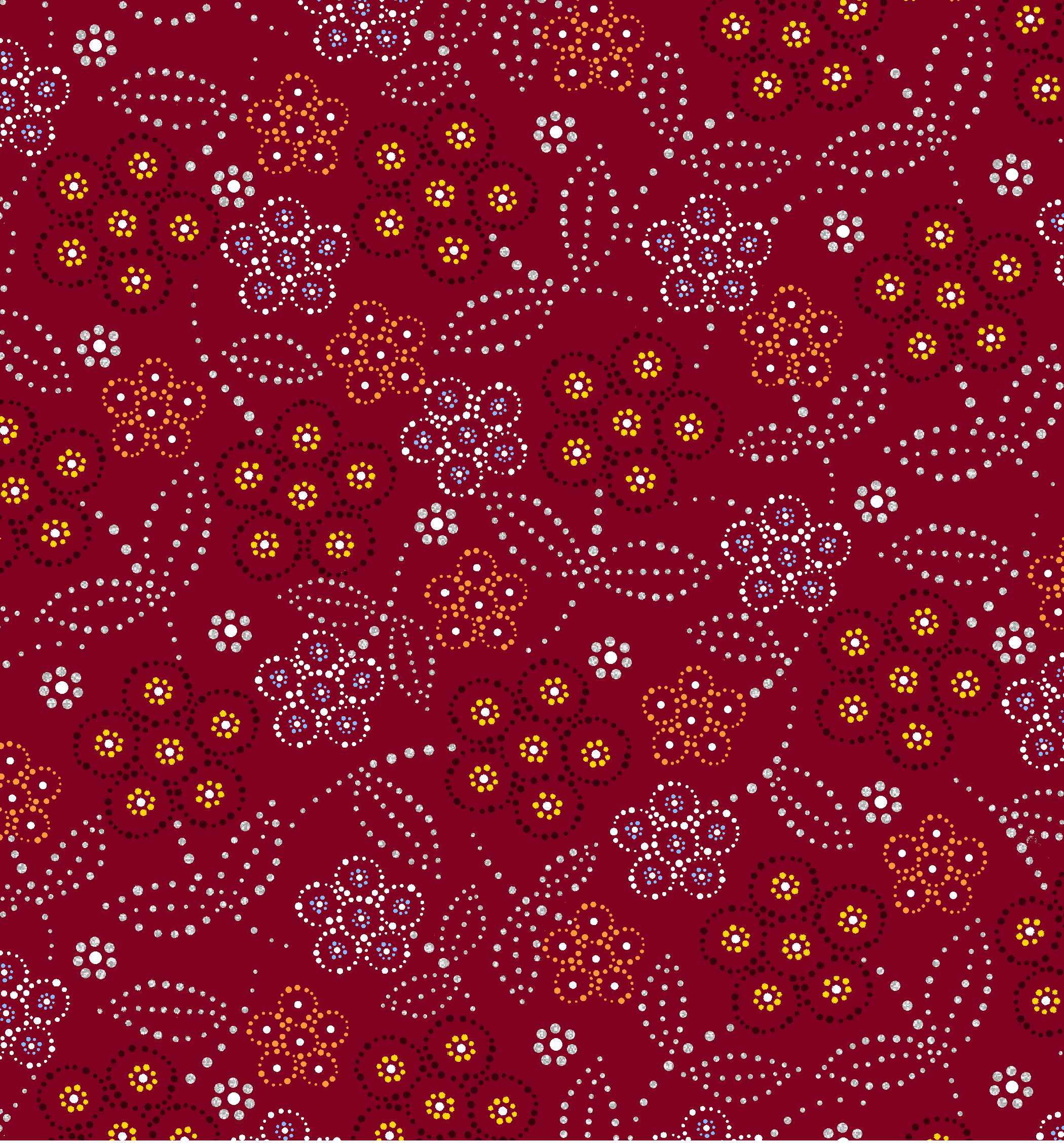 Full_Moon_Rising_by_Betty_Albert BA-0002M-Burgundy Indigenous fabrics by Itex Designs