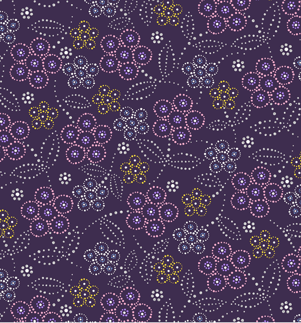 Full_Moon_Rising_by_Betty_Albert BA-0002M-Purple Indigenous fabrics by Itex Designs