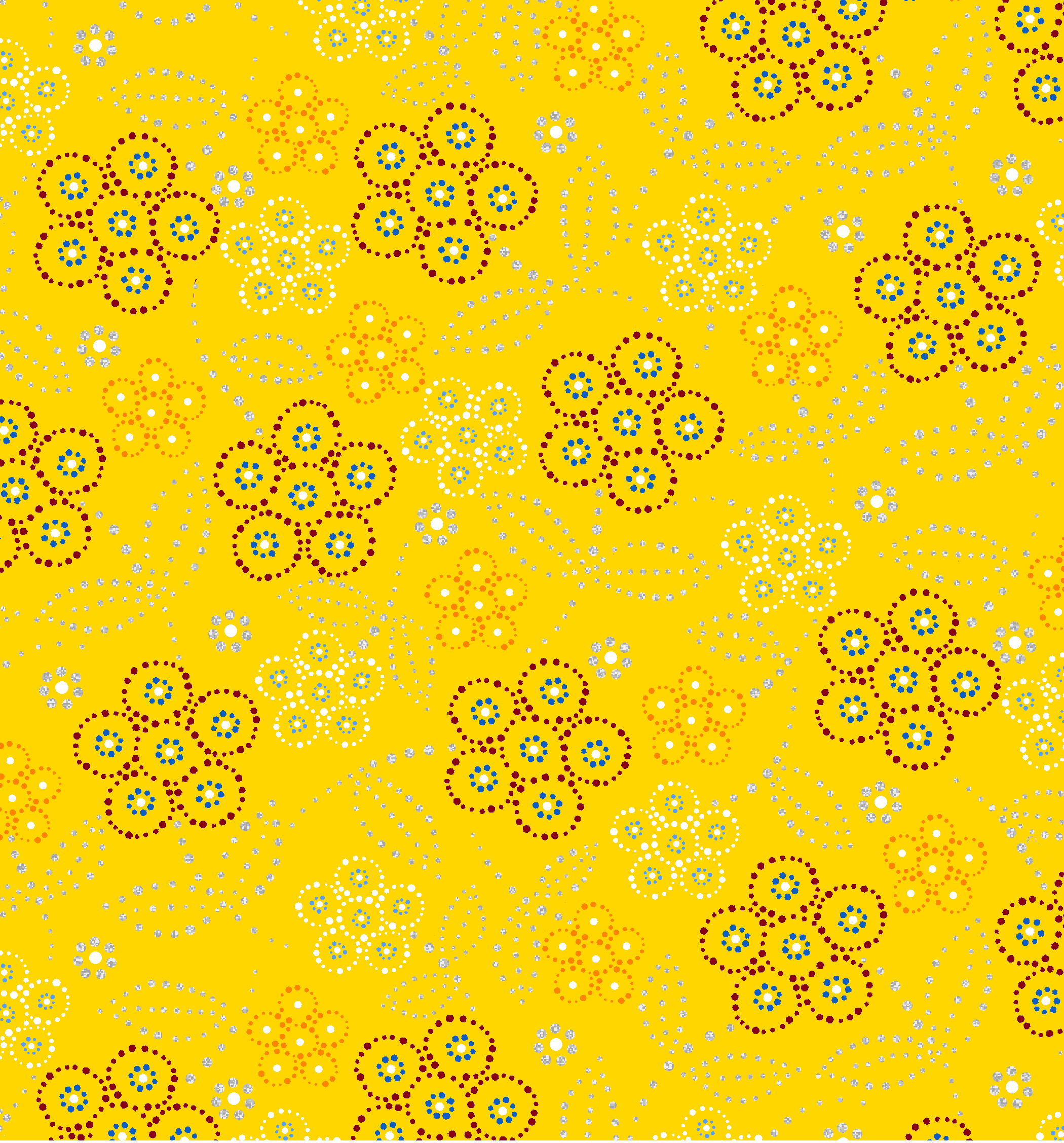 Full_Moon_Rising_by_Betty_Albert BA-0002M-Yellow Indigenous fabrics by Itex Designs