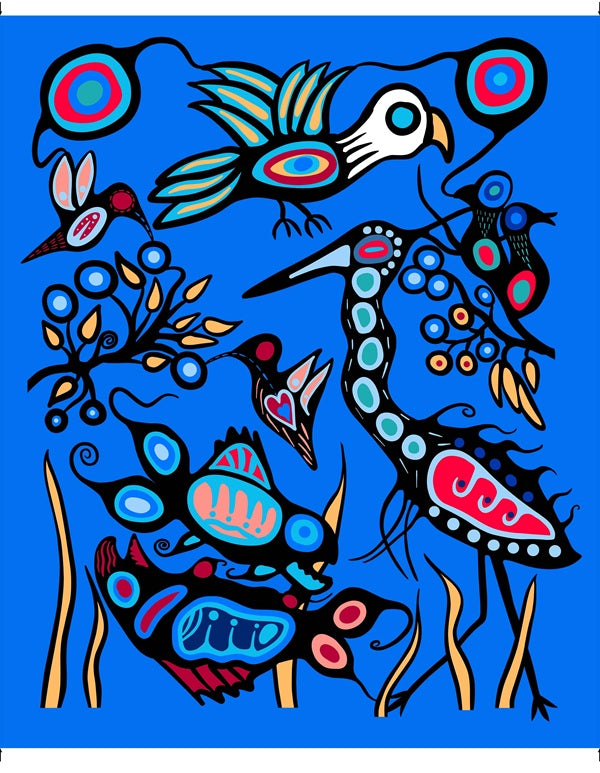 Grand_River_Harmony_by_C.J._Houle CJH-0001P-Royal Indigenous fabrics by Itex Designs