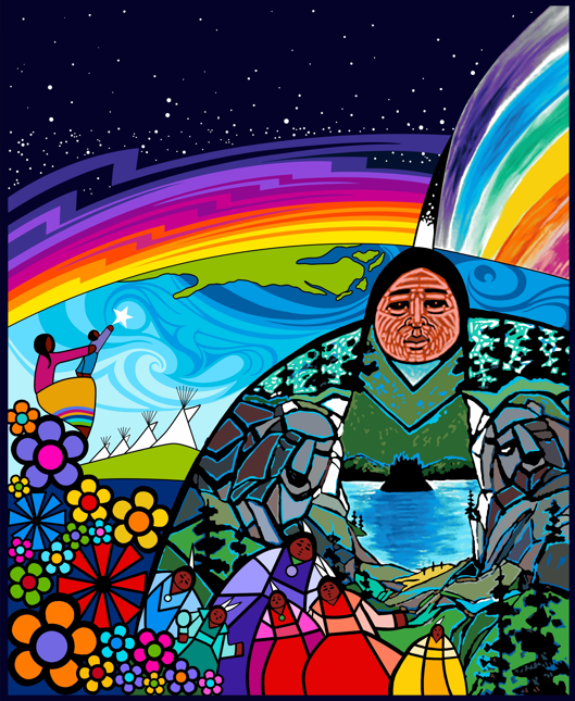 In_Celeb._of_Our_Mother_by_Kevin_Peeace KP-0005DP-Panel Indigenous fabrics by Itex Designs