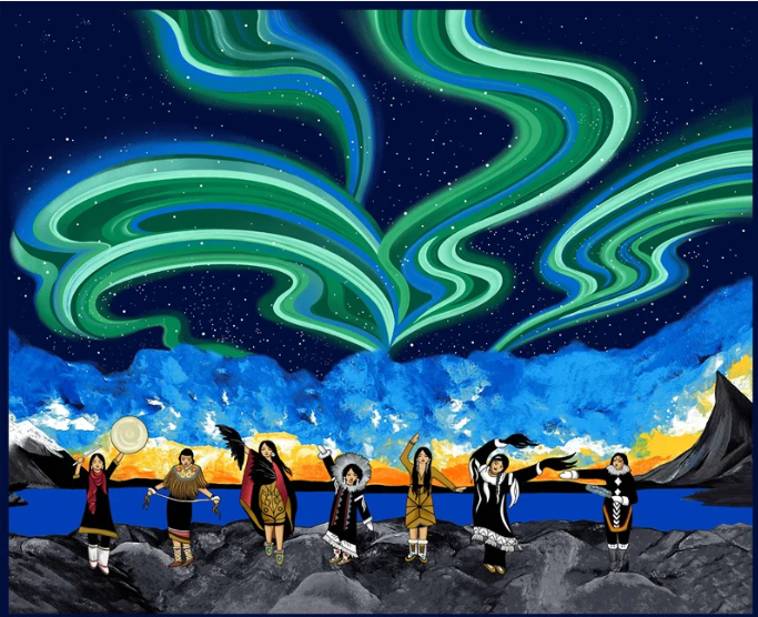 Inspired_Dancers_by_Linda_Wrigh LW-0001DP-Panel Indigenous fabrics by Itex Designs